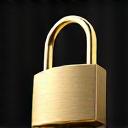 Golden lock icon symbolizing discretion
