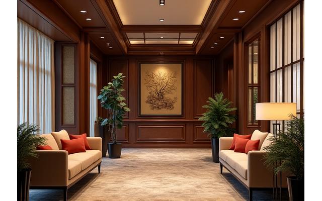 Charming boutique hotel interior with historic details