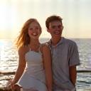 Happy family on a yacht deck